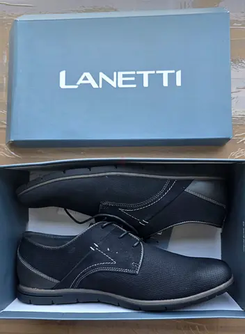 Brand New Black Lanetti shoe size 45