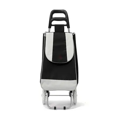 Foldable Shopping Trolley Cart with Wheels — Black  Grey