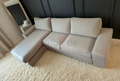 Ikea kivik L shape sofa beige