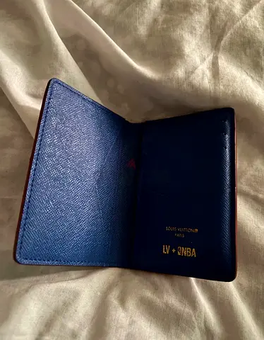 Louis Vuitton LV x NBA Navy Leather Card Holder / Small Wallet