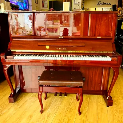 YAMAHA W106 Silent Piano – Glossy Mindi Colour | Rare Luxury Piece