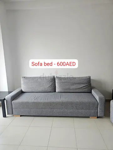2 x Grey 3-Seater Sofa Bed - ., 600 AED each ( I have 2 pieces of this) discount if purchase both