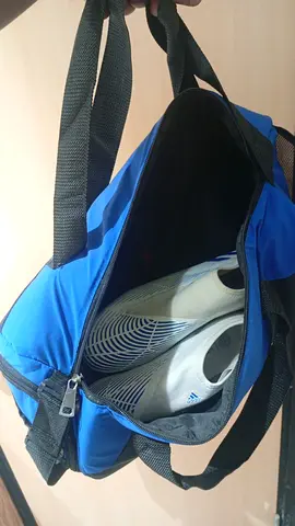 Adidas predator boot with Blue sports duffel bag with shoe compartment - lightly used. Size 44/45