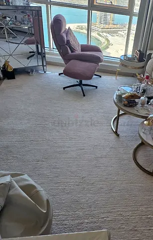 Light Beige Large Living Room Rug — Minimal Texture, Excellent Condition