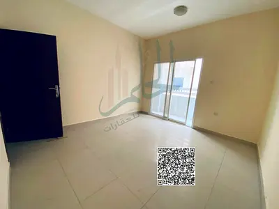 One bedroom and living room for annual rent in Ajman, Al Hamidiya 1, behind the traffic department, with two balconies offering open views. Prime loca