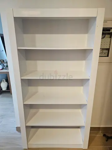 White 6-Compartment Bookcase / Storage Shelf - Good Condition