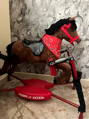 Radio Flyer Ride-On Rocking Horse with Frame and Handle -very  Good Condition