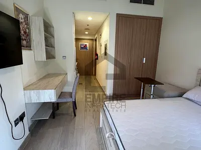 Fully furnished studio|Azizi Riviera 21| Pool view