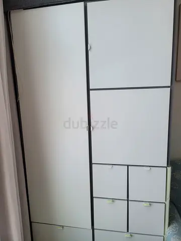 IKEA White Modular Storage Cabinet / Wardrobe - Compact Design