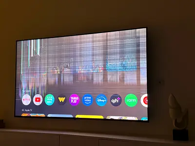 86-inch LED TV (Screen Damaged) - Wall Mounted
