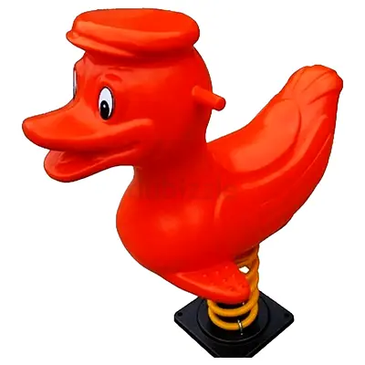 Orange Duck Spring Rider Playground Toy