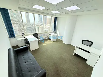 ⭐Fully Furnished Office with City View | Damac Executive Heights, Barsha Heights (Tecom)