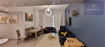 Furnished 2BR | Hamza Tower | Balcony &amp; Community Views