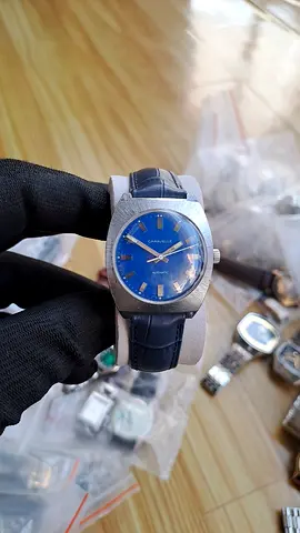 Caravelle by bulova  automatic  Self-Winding watch deep royal blue dial  Strap aftermarket