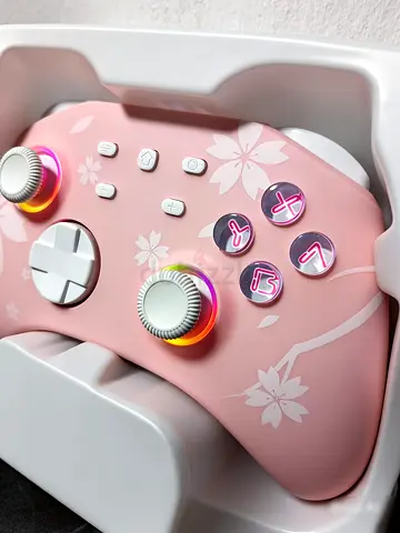 Pink Sakura Themed Xbox Wireless Controller (Custom Skin, RGB) - New