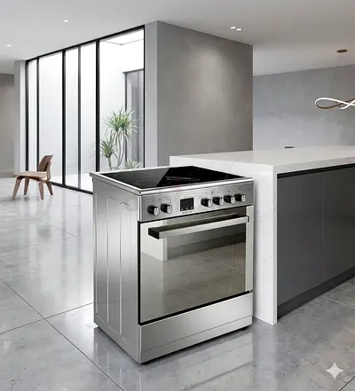 Daewoo latest model full electric ceramic 4 hobs stove oven fan cooking range 60x60 by eazaz