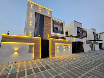 For sale, a 5-room villa in Al Bahia, Ajman, super deluxe finishing, freehold for all nationalities, bank financing