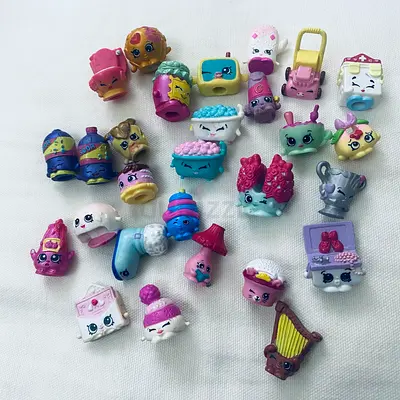 Lot of 25+ Shopkins Cute Mini Figures - Mixed Series Collectible Toys