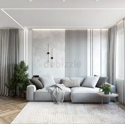 Light gray L-shaped sofa