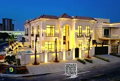 Al Yasmin, for lovers of luxury, a corner villa with 5BR and pool. electricity, water, and AC. Freeh