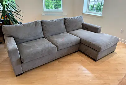 Cratebarrel Axis feather filled L shape sofa