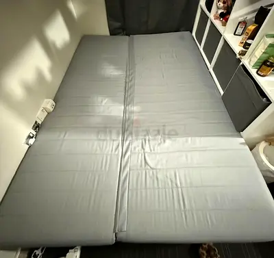 Foldable Foam Guest Mattress / Floor Bed - Light Grey