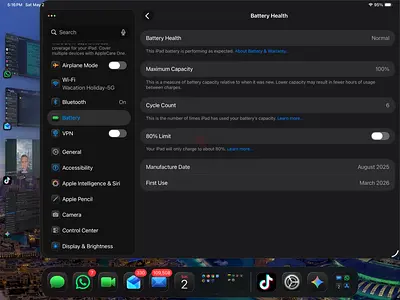 13 inch Ipad Pro M5 2TB 16gb RAM