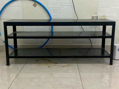 Black Metal Open Shelf Rack - 3-Tier Storage Unit