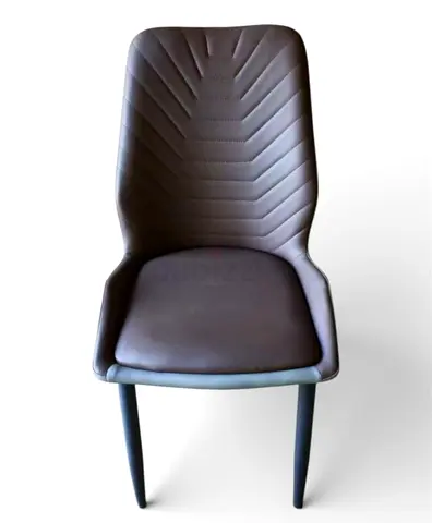 Modern Brown Upholstered Dining Chair - Single Piece