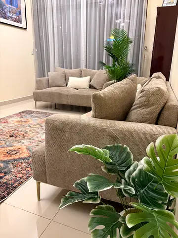 Light Brown 3+2 Seater Sofa (Home Centre – Like New)