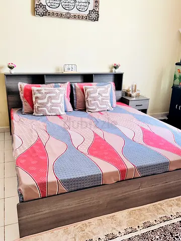 Danube Home - Gamorah King Bed Frame with Headboard Storage and Night Stand - Grey Wood