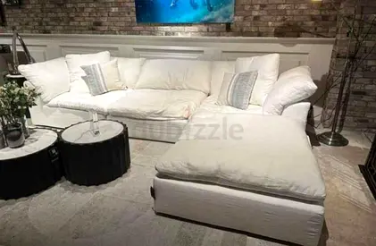 Marina home Luscious original feather filled Sofa and footstool
