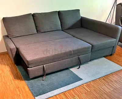 L shape sofa bed with storage