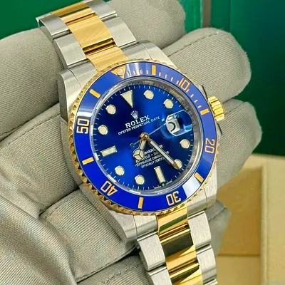 Rolex Submariner Bluesy Brand new Full set April 2026 Yellow gold Two-Tone Blue Dial 41mm 126613lb