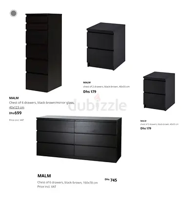 IKEA 2 chest of drawers with 2 side table.