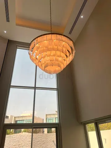 Luxx Lighting Napoli Metal  Glass Chandelier - 90cm Diameter, 45cm Height (DQ8089)