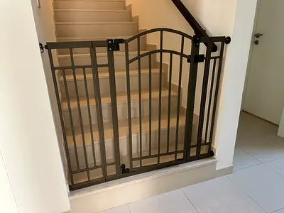 Metal Stair Safety Gate — Pressure  Wall Mounted, excellent Condition