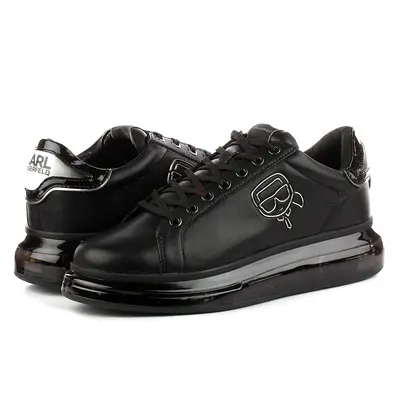 Black Low-Top Leather Sneakers (Unisex) - brand new