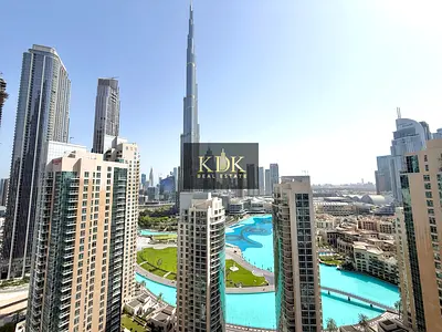 Fountain & Burj Khalifa View | High Floor | Vacant