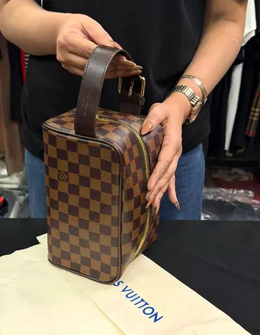 Louis Vuitton Lv Dopp Kit Pouch men Bag Brown