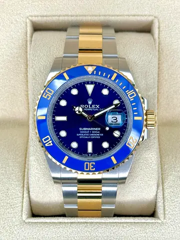 Rolex Submariner Bluesy Brand new Full set April 2026 Yellow gold Two-Tone Blue Dial 41mm 126613lb