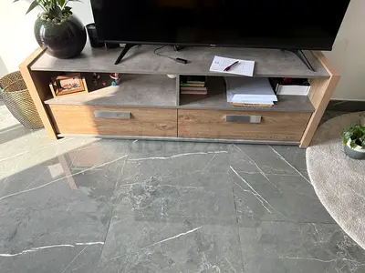 Wooden TV Unit / Entertainment Cabinet - Light Oak Finish