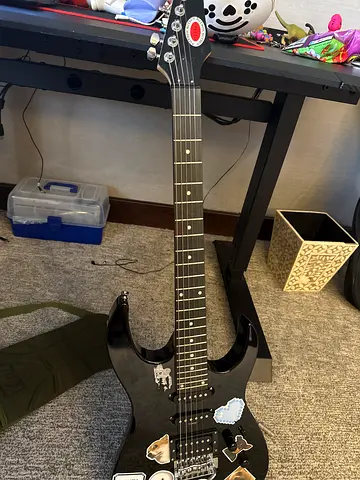 Black Electric Guitar - Used, Good Working Condition