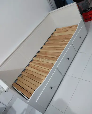 IKEA Hamnes daybed with 3 big storage drawers and 2 IKEA mattresses