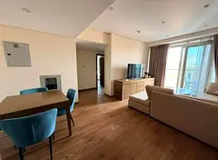 Largest, most elegant, and beautiful furnished two-bedroom apartment with a living room in Sharjah,