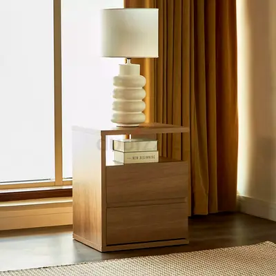 2 × Night Stand - Grey Oak - Homecenter