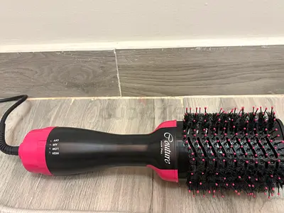 Couture Hair Pro Hot Air Brush Pink-3 in 1 straightening brush, volumizer and hair dryer-Premium