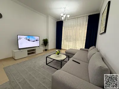شقه فاخره غرفه وصاله مع بلكونه .عجمان ابراج الياسمين. مفروش بالكامل للإيجار الشهري✨الإيجار يشمل الفواتير والإنترنت وموقف