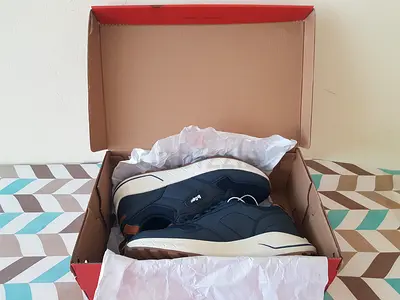 BRAND NEW, ORIGINAL LEE COOPER NAVY AND WHITE  MENS SNEAKERS - TWO (2) PAIRS