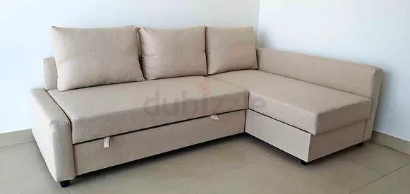 IKEA Beige FRIHETEN L Shape Sofa 204 x 140 cm